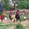 Drinking water for the families.